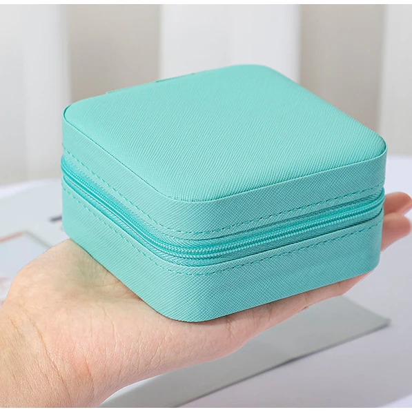 Дорожный органайзер для ювелирных украшений из искусственной кожи шенилловые нашивки миниатюрный цветной Футляр Для Хранения Драгоценностей