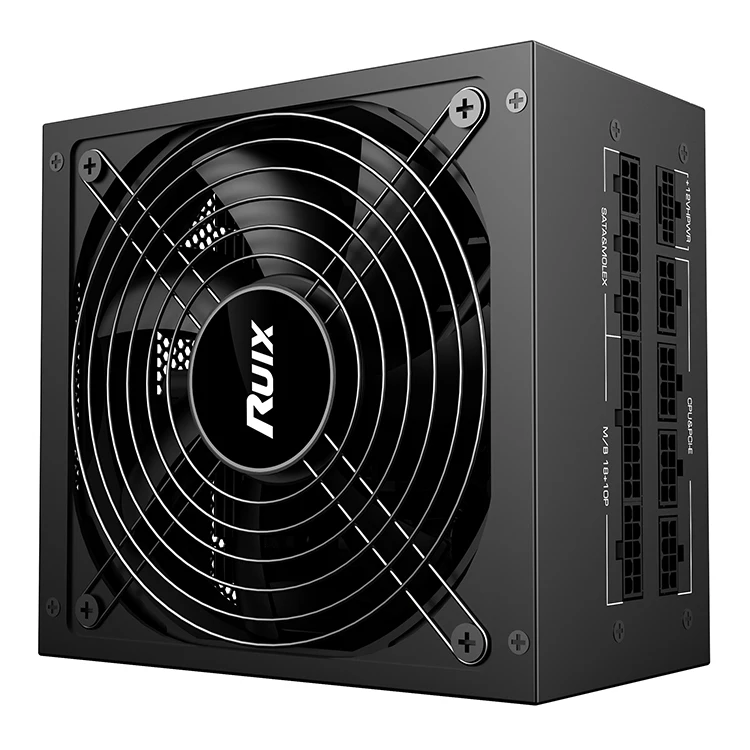 Ruix GF850 80 плюс Золотой сертифицированный 850 Вт 200-240 Vac полностью модульный ATX 3 0 Power PCIE 5 питания ПК PSU 120 мм