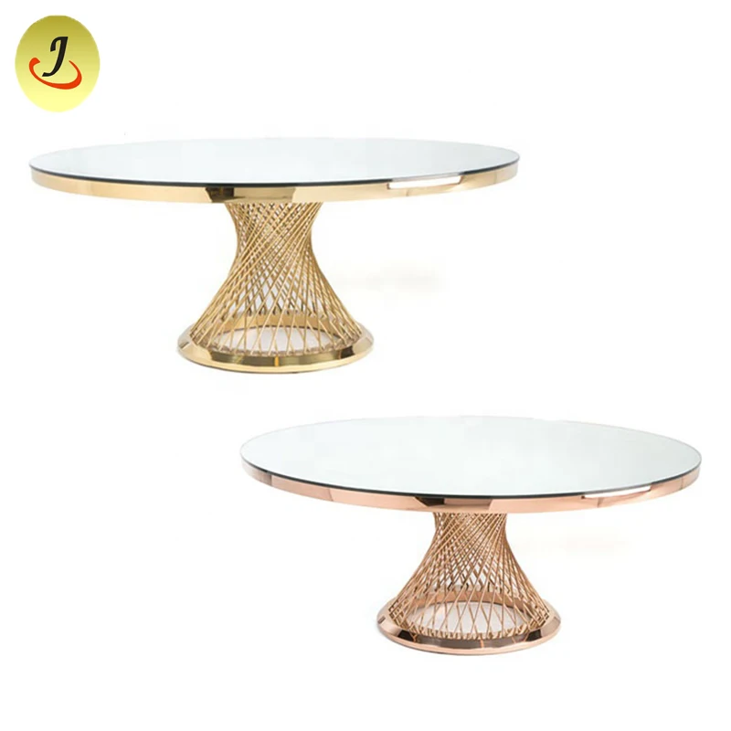 wholesale price modern stainless steel metal dining table
