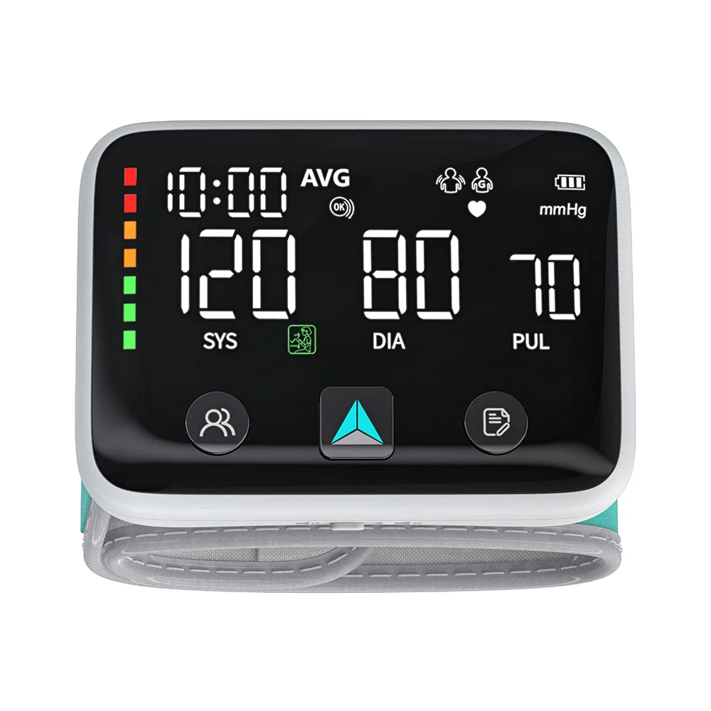 Wrist Blood Pressure Monitor Bp Monitor Large LCD Display Blood Pressure Machine Adjustable Wrist Cuff Blutdruckmessgerat