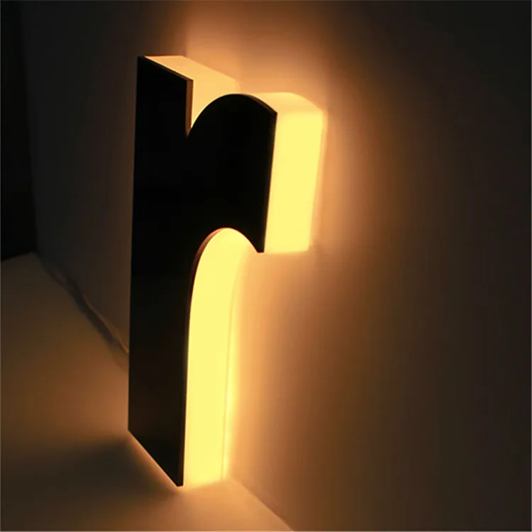 Building Wall Commercial Backlit Advertising Outdoor Light Store Front Letter Logo Business 3D Shop Custom Illuminated Led Sign