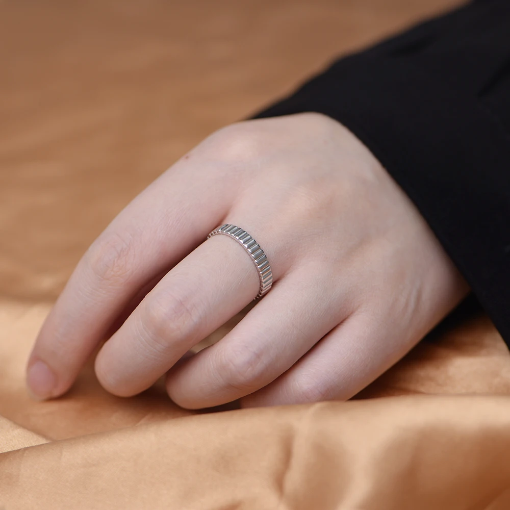 Trendy Gothic Coolstyle Jewelry 925 Sterling Silver Finger Rings 18k Gold Plated Metal Gear Wheel Mechanical Ring
