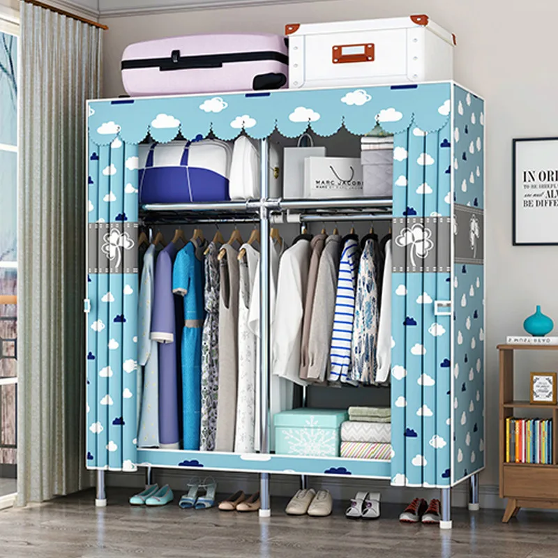 Wholesale Modern Design Bedroom Furniture Home Storage Cloth Cabinet Wardrobe 85cm