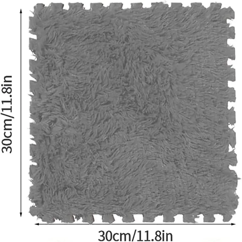 Suede Splice Outdoor Rug Carpet Floor Rug Fur Hair Foam Pad Square Baby Crawling Area Carpet Kitchen Mat