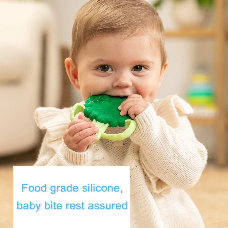 Wholesale Little Colored Broccoli Silicone Baby Teether Sensory Toys BPA Free Food Grade Soft Teether Chew For Baby