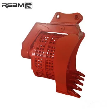 mini excavator screening bucket with rotating sieve