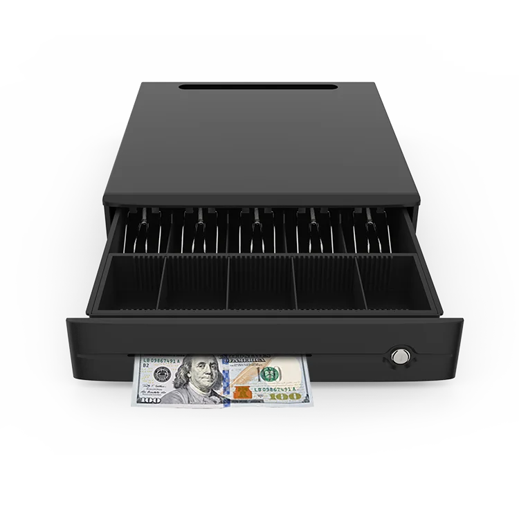 OWNFOLK POS System bill and coin Metal Cash Register cash drawer with hidden cable slot for restaurants and supermarkets