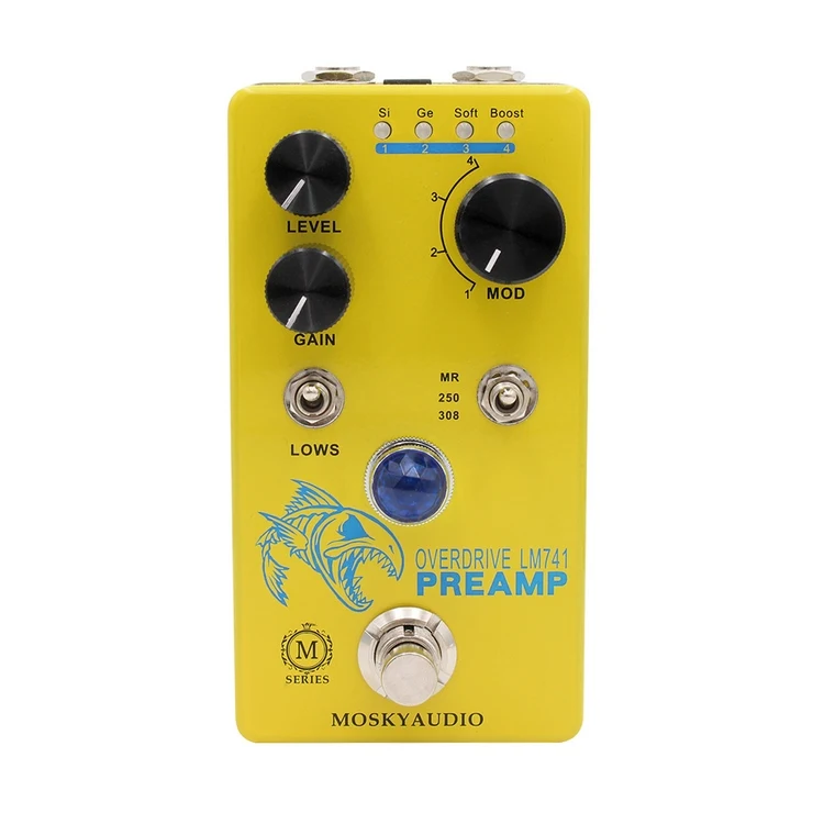 MOSKYAudio Distortion/Overdrive/предусилитель гитарного эффекта педаль для электрогитары-предусилитель LM741