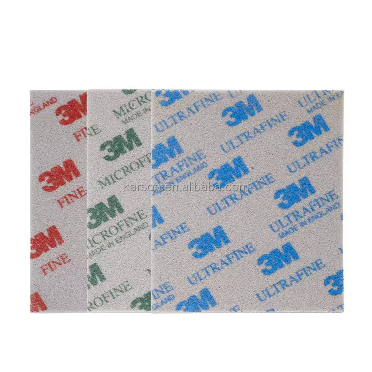 3M 02600 02601 02602 02604 02606 Mircrofine Grit Alumina Frosted Glass Abrasive Pad Softback Sanding Sponge