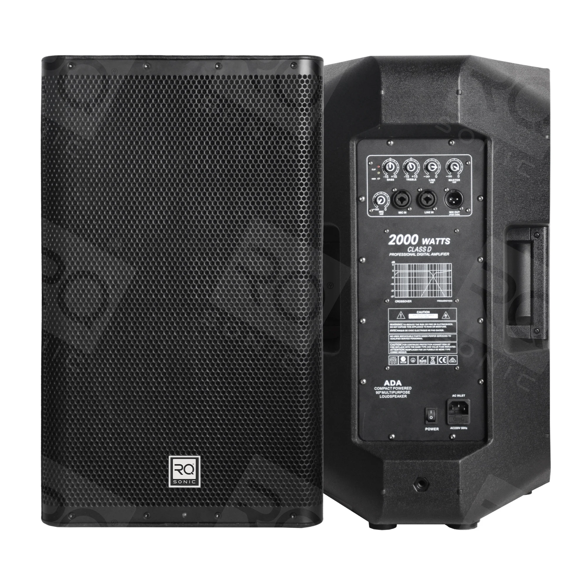 RQSONIC  CAU12ADA 500W 12 inch soundbox party dj karaoke home professional audio active powered speaker box