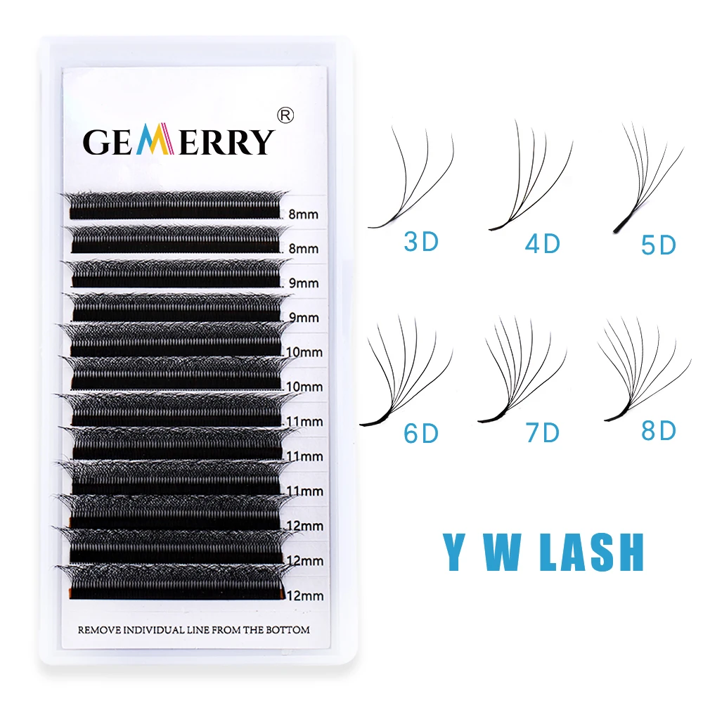 Yy Design Eye Lashes Extention Black Soft Invividual False Eyelashes Y Shape Volume Lashes Extension De Cilios Yy Pesta As Yy