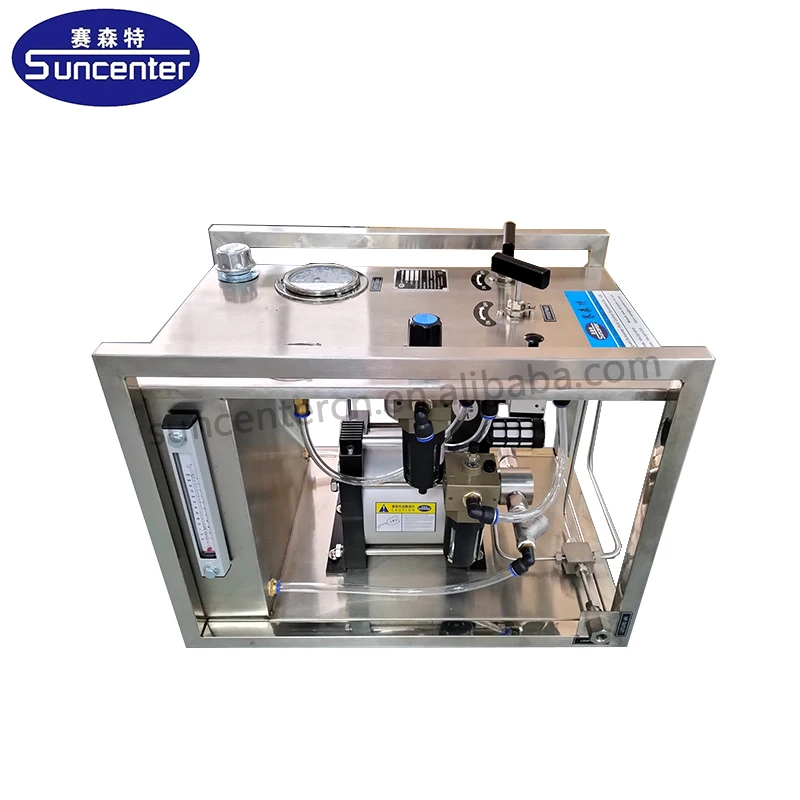 Stainless Steel Air Driven Hydraulic Liquid CO2 Booster Pump System with Pressure Switch