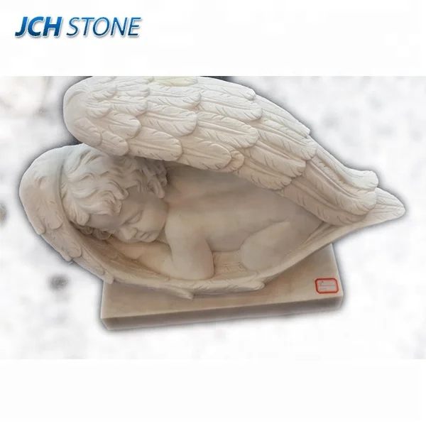 Белый мраморный камень небольшой головной убор для ребенка детский Ангел надгробие