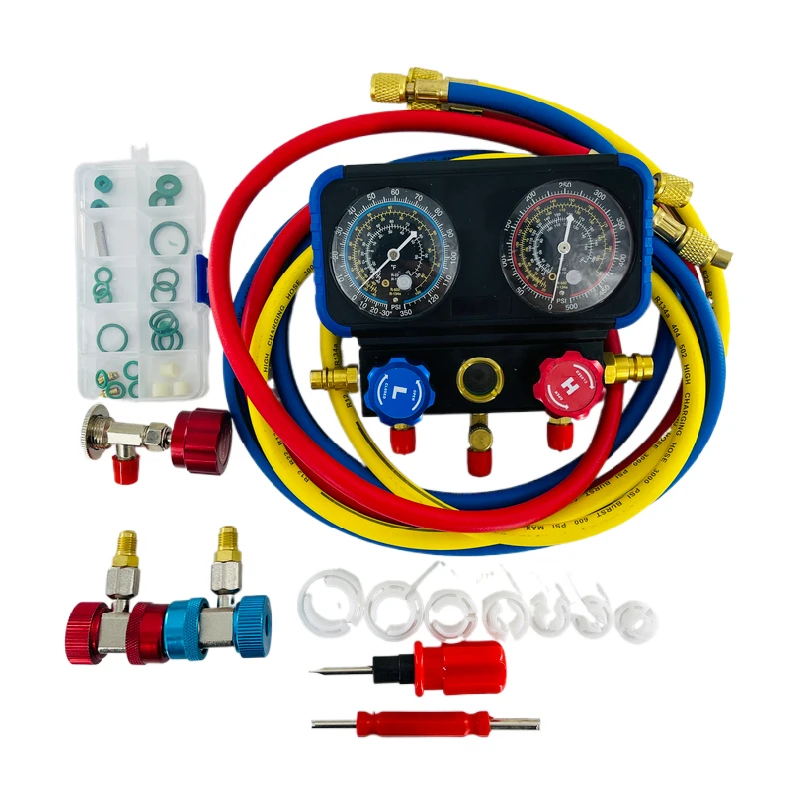 P PBAUTOS AC Anticollision Refrigeration Machine Pressure Gauge Manifold Gauge