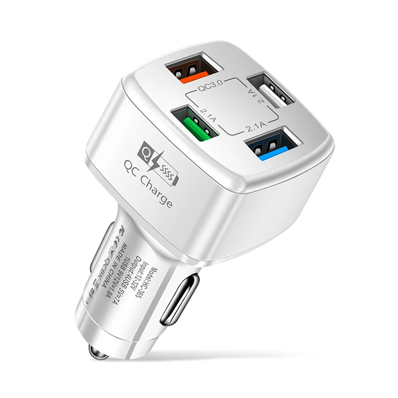 Оптовая Продажа 50 Вт 4 порта автомобильное зарядное устройство в 1 QC3.0 USB C быстрая зарядка для iPhone Xiaomi Samsung адаптер телефона