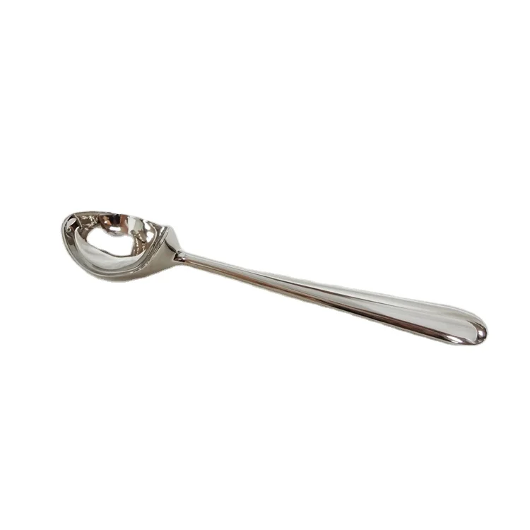 Zinc alloy ice-cream spoon in nickel plated