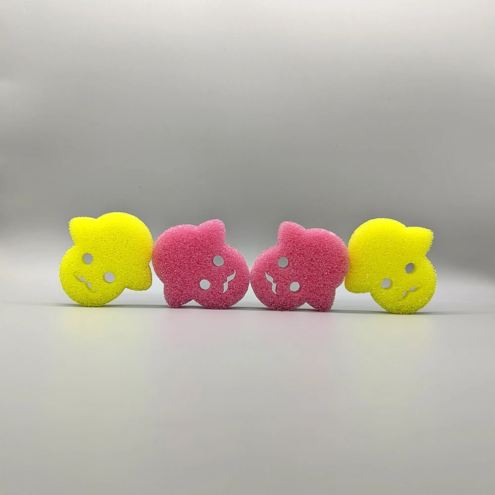 Daddy Style Color Paper Box Smiley Face Sponge For Kitchen Washing Scratch Free Deep Cleaning Scrubbier Temperature Thermo