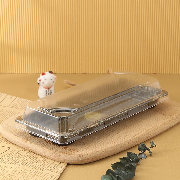 Factory Wholesale Blister Disposable Plastic Sushi Container Food Trays Plastic Sushi Tray With Lid