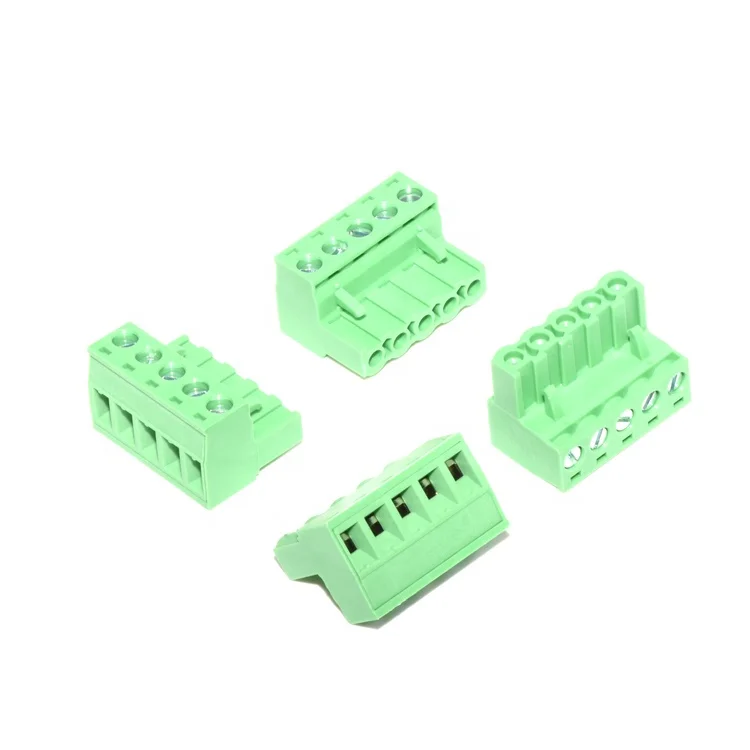 5.08mm 5Pin  green terminal block PCB connector plug in straight socket