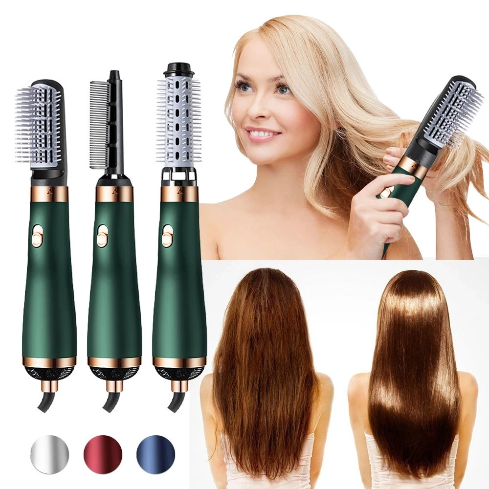 Hair Dryer Combs 3 in 1 3 Gear Lazy Straight curly Hair Styling Blow Dryer With Comb Attachment Hair Dryer Brush