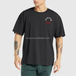 OEM Custom logo 100% Cotton Crew neck plain blank loose baggy oversized t shirt for men
