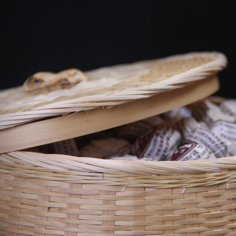 Bamboo trash can wholesale Household Trash Bin Bamboo woven storage bucket