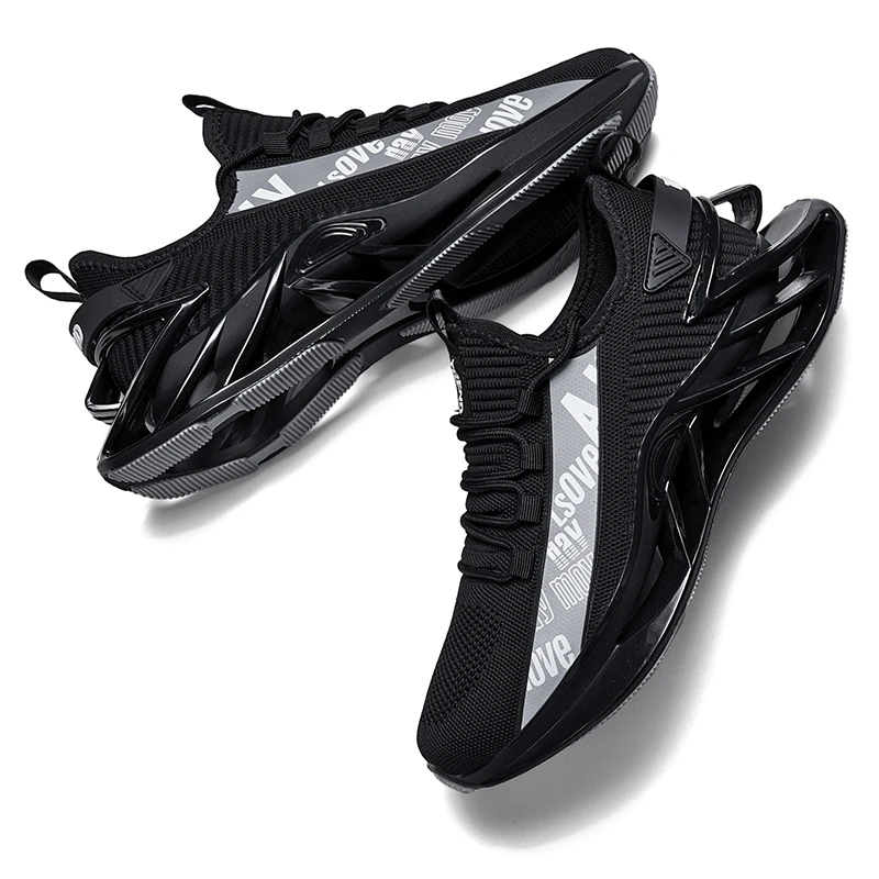 Accept Custom Breathable Running Sneakers Red Rubber Non-Slip Outdoor Casual Walking Shoes Sport Wing