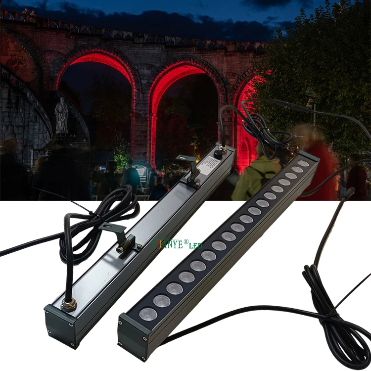 Dmx512 Outdoor Permanent Outdoor Lights Aluminum Material Rgb Rgbwa 4In1 Wall Washer Stage Lighting Facade Decoration