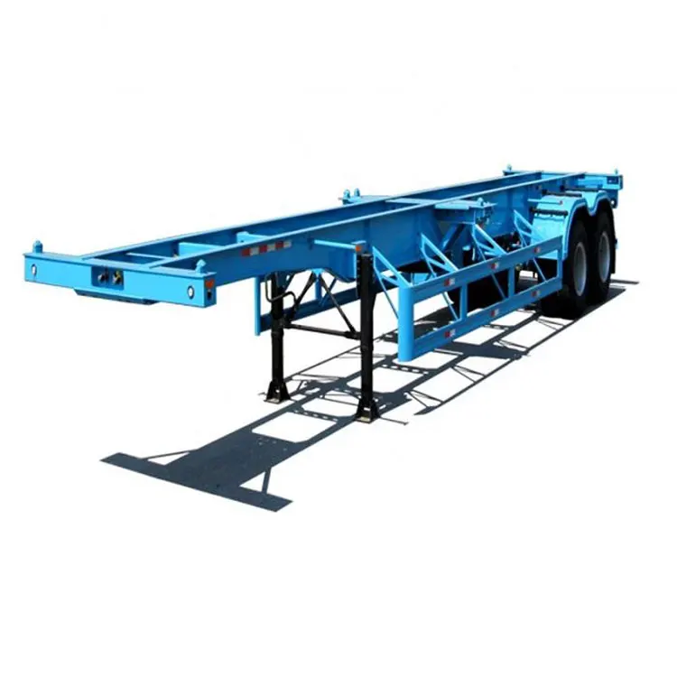 Factory Price 3axles 20ft 40ft Frame Shipping Chassis Skeletal Skeleton Semi Trailer 40ft Container Trailer
