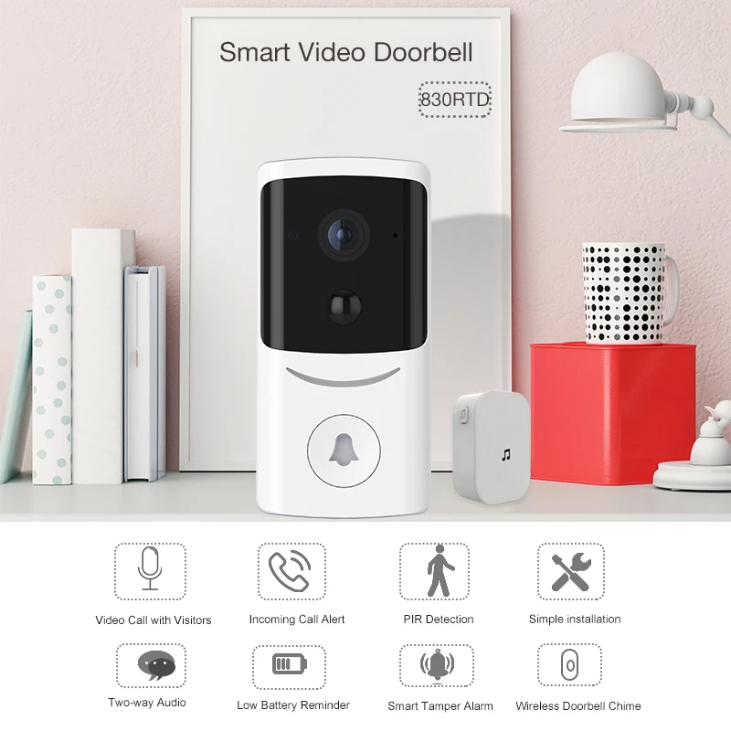 New arrived 1080p hd wireless wifi video doorbell gate camera video door bell camera with monitor