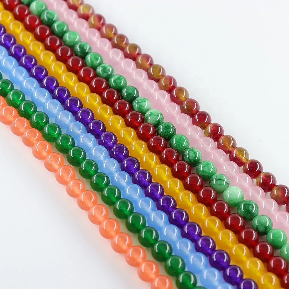 Wholesale Smooth Beads For Jewelry Making Necklace Bracelet Natural Semi-precious Gemstone Stone Beads