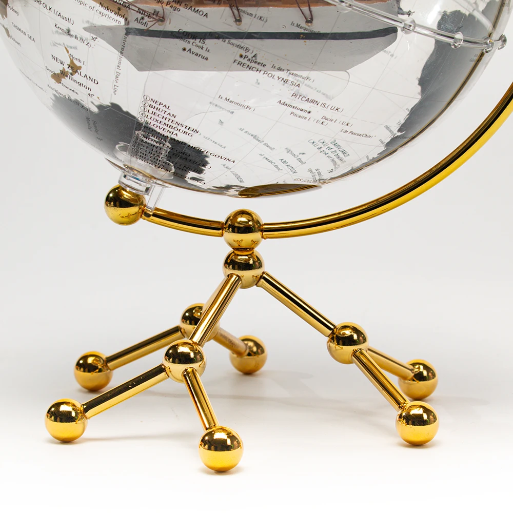 Bright Surface Rotating World Map Globe With Led Light Globes