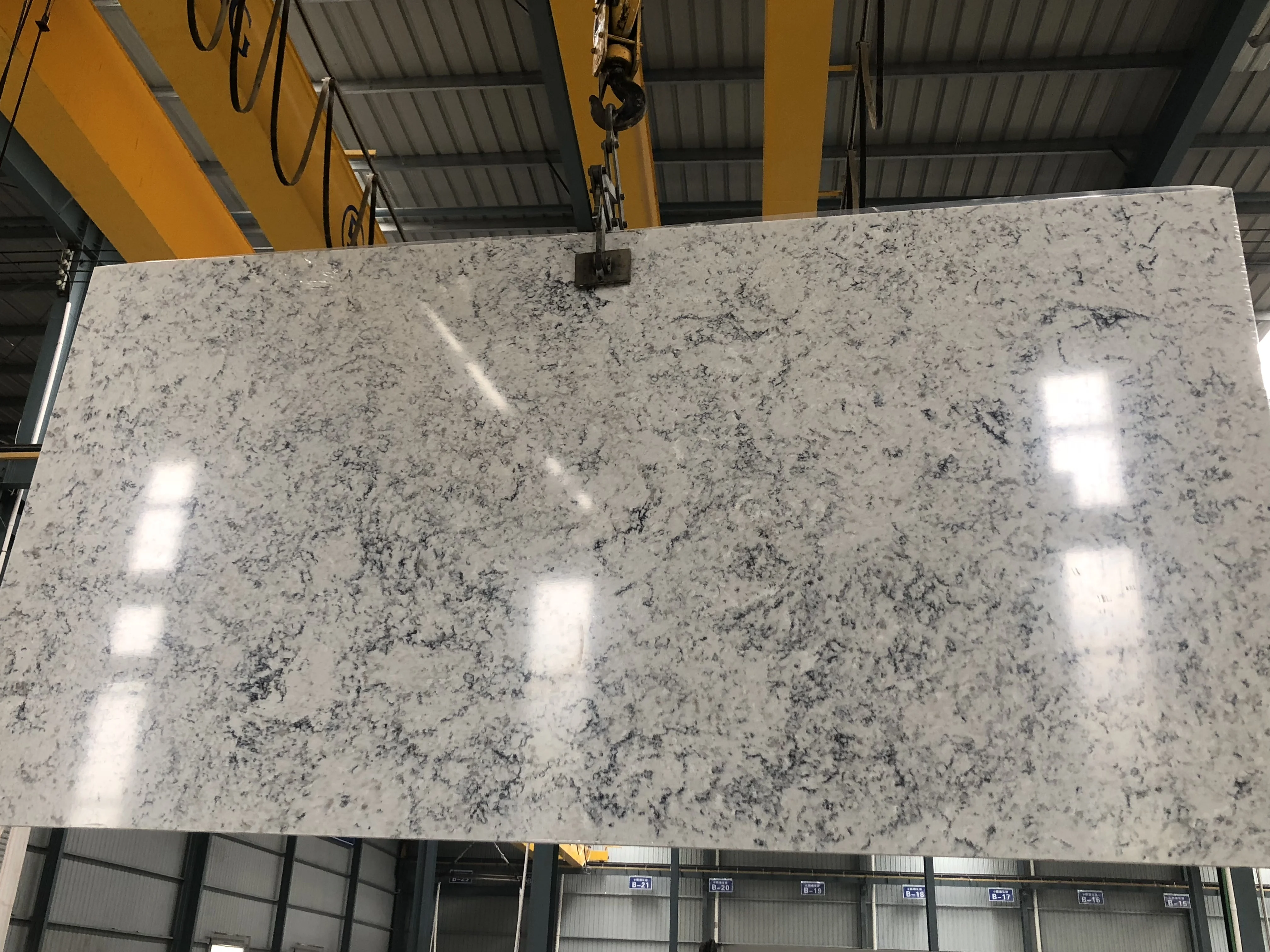 PXQZ180305-2 Anti Scratch Quartz Kitchen Furniture Countertop Artificial Stone Panel