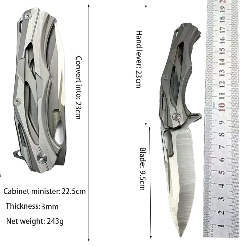 High quality Transformers camping hunting knife sharp stainless D2 tactical survival outdoor folding pocket knife