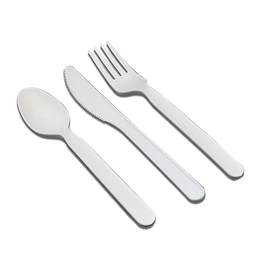 100% BioDisposable custom CPLA cookware cutlery sets individually packaging 100% PLA tableware for restaurant party