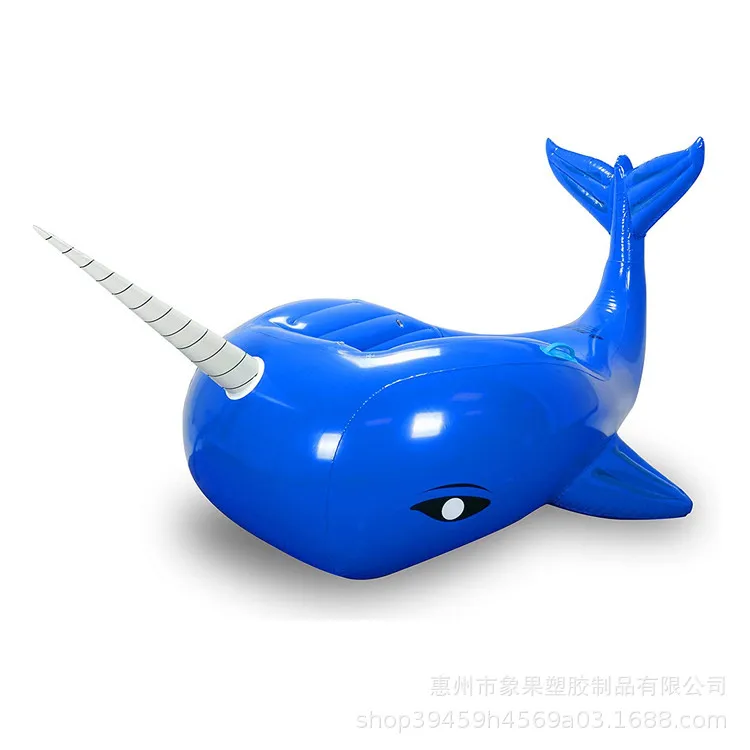 Hot selling PVC inflatable whale rider for floating