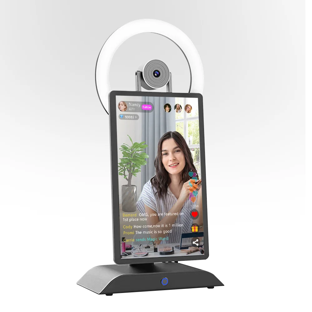 Tiktok live streaming screen advertising display tabletop live broadcast screen interactive touch screen live streaming machine