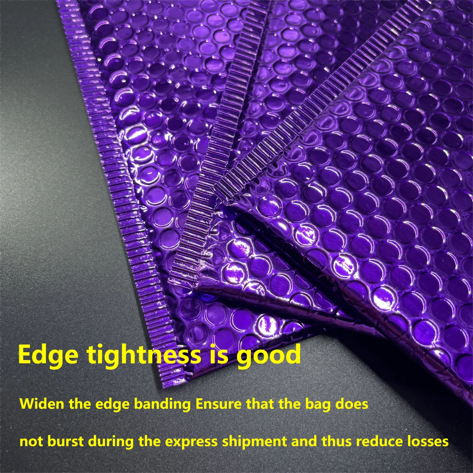 Personalized Design Printed Purple Poly Mailer Cheap Bubble Envelopes Postal Packaging Bags with bubble