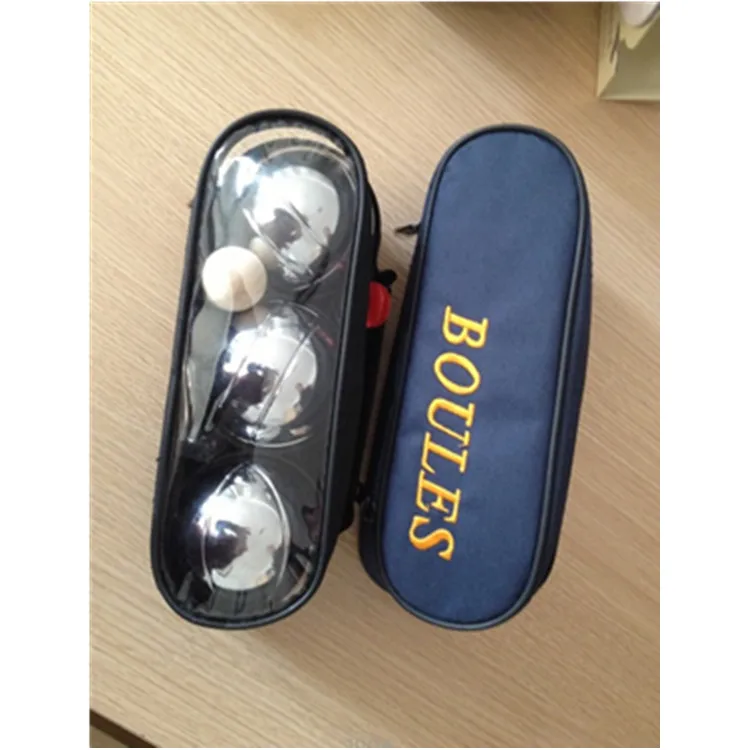 Good price sale bag of 3 petanque balls metal silver petanque bocce boule balls