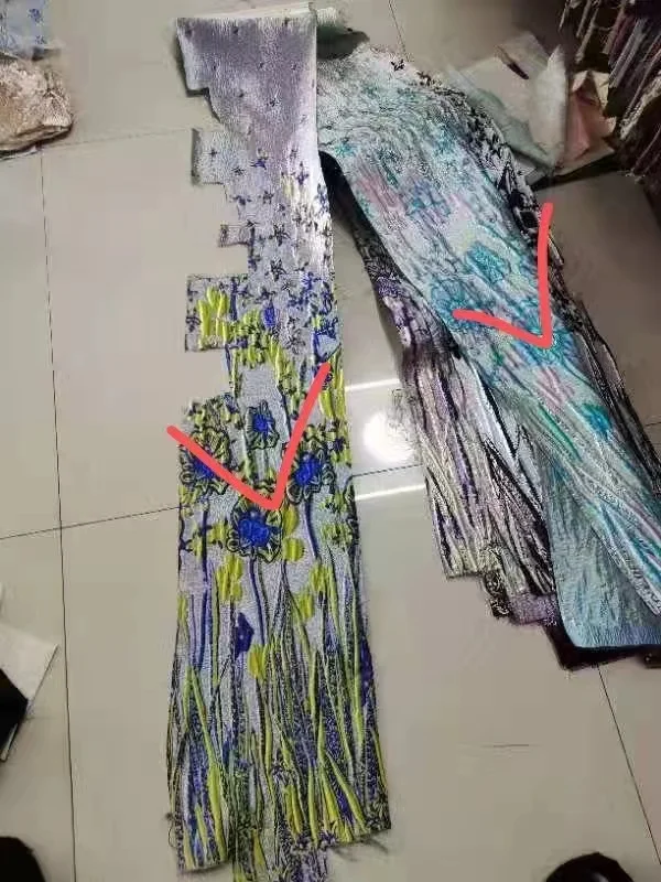 American High Quality Church Ladies Dress In Brocade With Elegant Flora Pattern