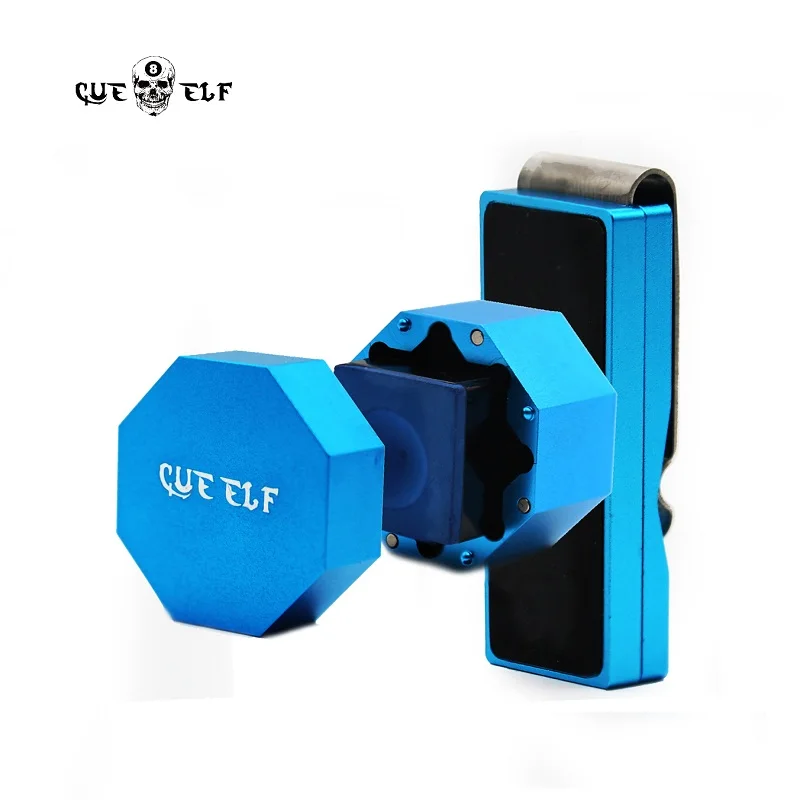 Cueelf aluminum magnetic chalk holder with clip for snooker billiard pool cue chalk holder case billiard supplies
