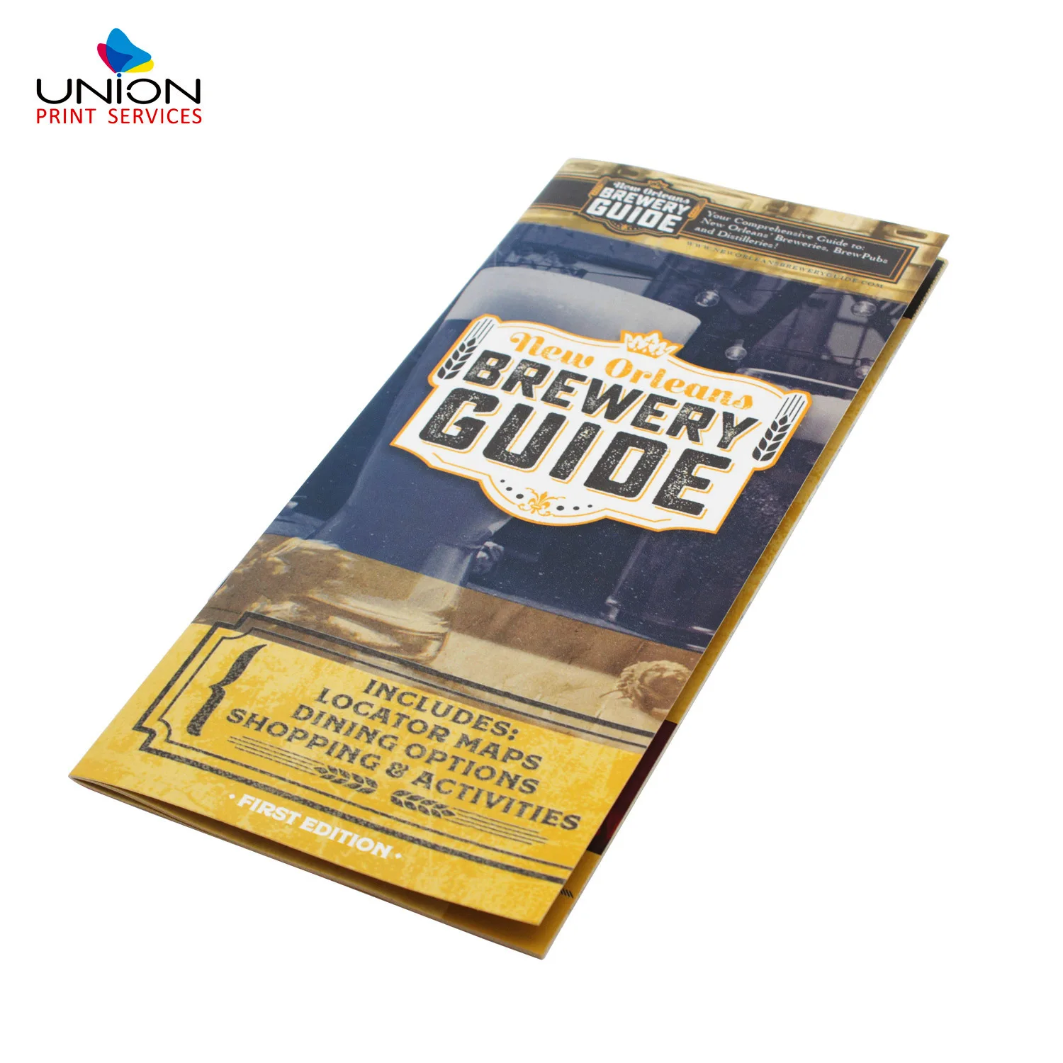Restaurant Hotel Pub Activity Accordion Folded Map Navigation Guide Brochure For City