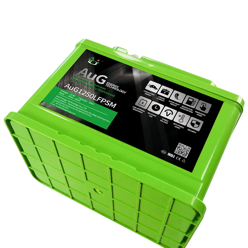 High Discharge 12V 50Ah Lifepo4 Lithium Ion Battery Pack Rechargeable Li-ion Energy Storage Power Battery for Car Starting