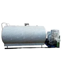 Stainless steel horizontal refrigerated  fresh goat milk cooling tanks