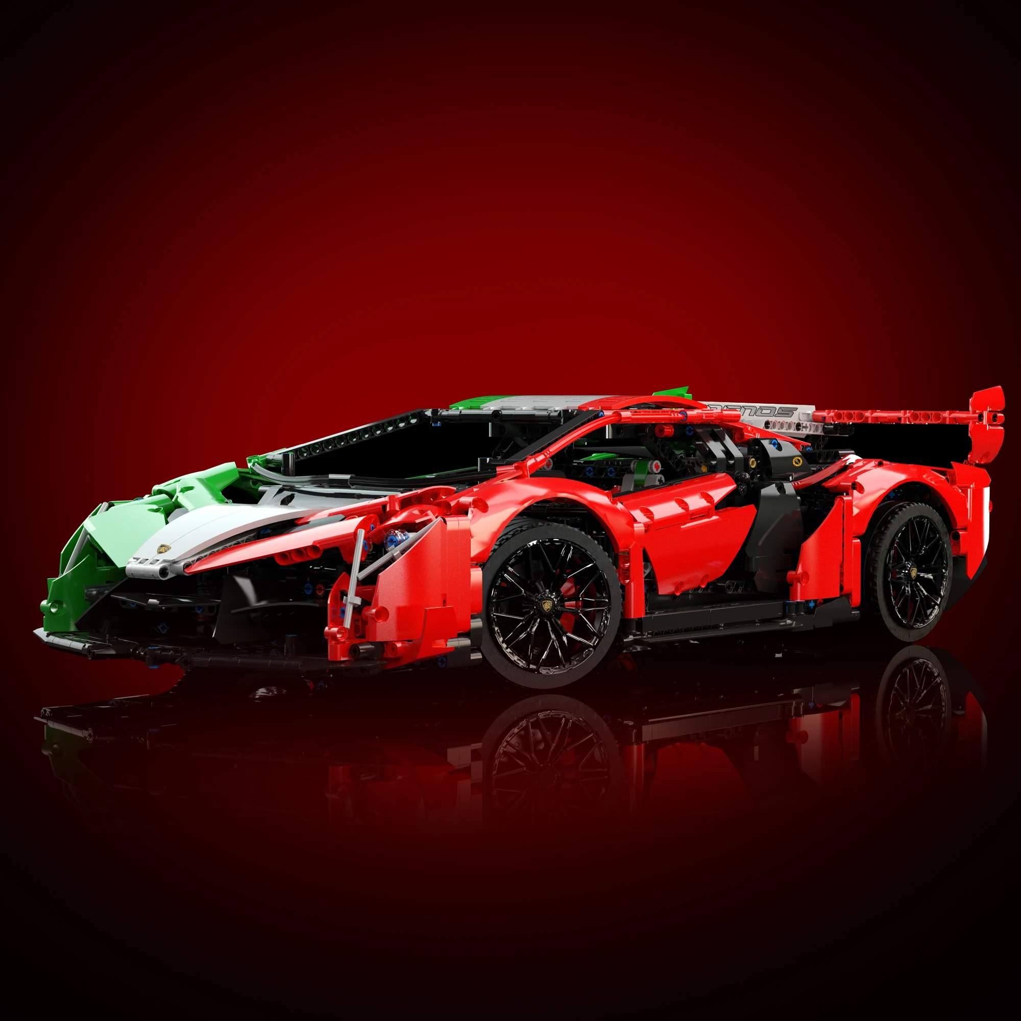 KBOX 10222 Veneno Super Racing Car Model Bricks High Tech Series Technical Set Toy For Boy Kids Building Blocks Sets