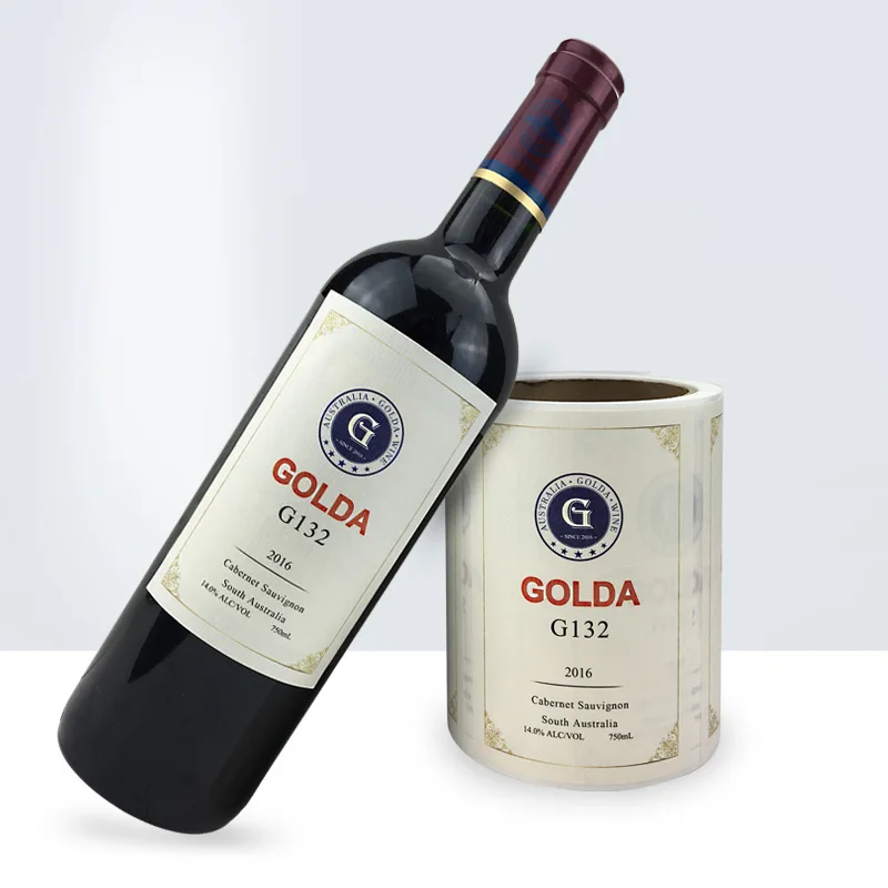 Wine Bottle Label Printing Paper Waterproof Beverage Adhesive Sticker Beer Labels Free Design Customized Juice Bottle Datang