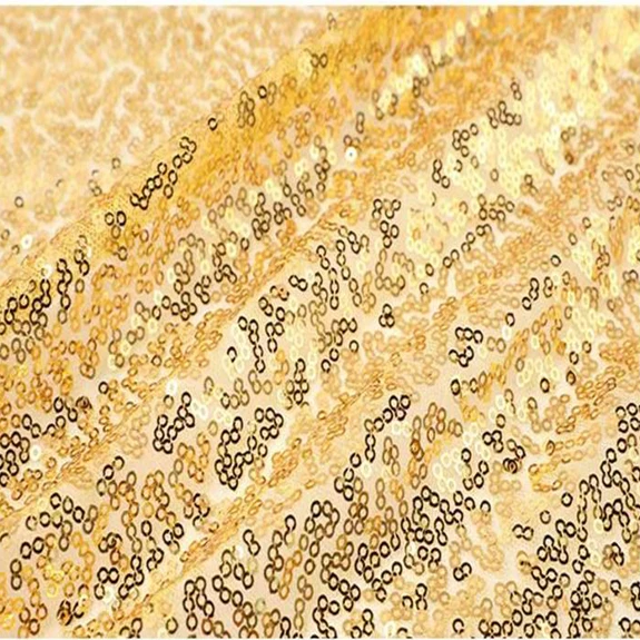 Customized 100% polyester mesh sequin embroidered fabric flashing silver and black in stock for dresses