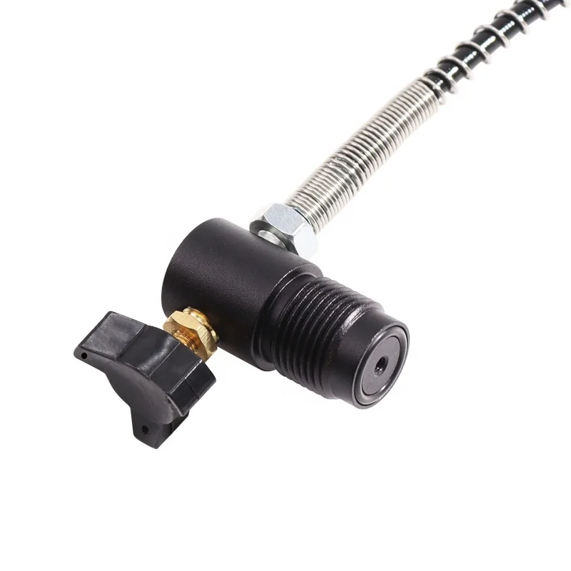 PCP Air Rifle Din 300bar G5/8 Charging Adaptor Adapter with 24inch High Pressure Reinforced Remote Hose & 8mm Female QD