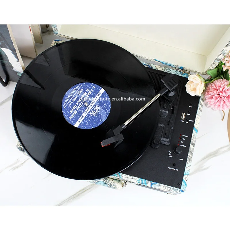 Fashionable and popular portable electric record player with wholesale price