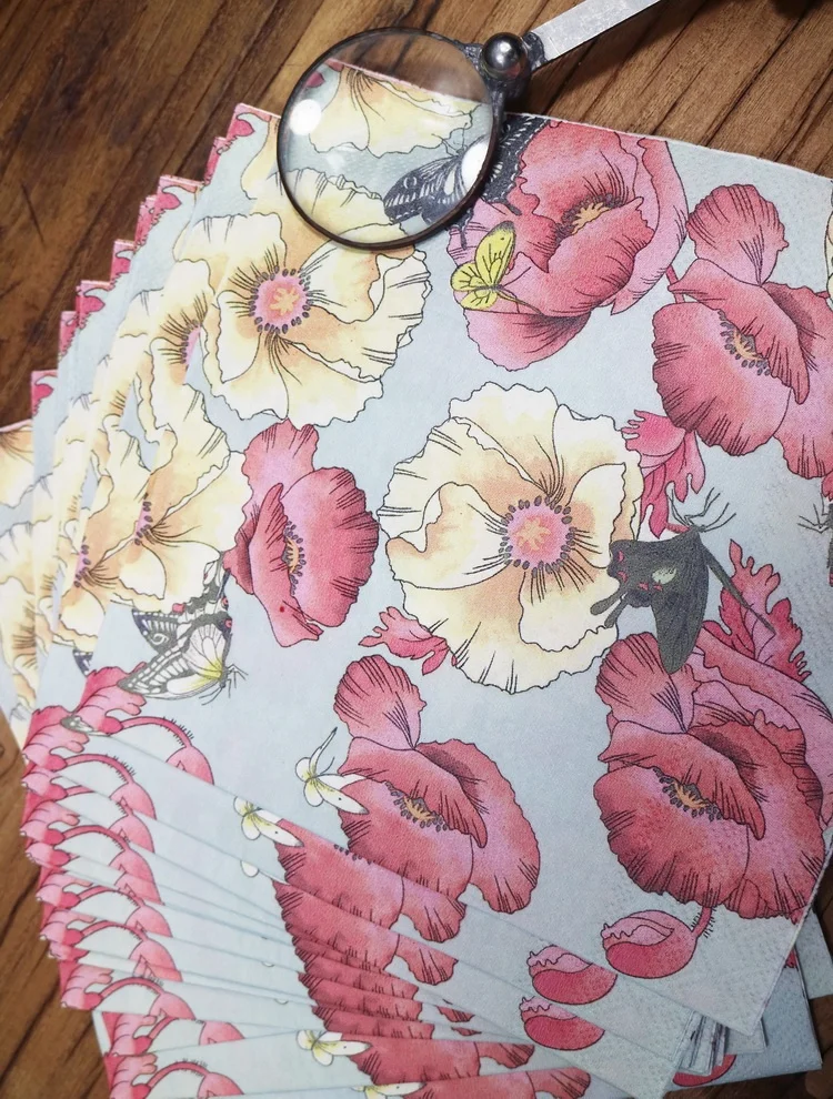  Декоративные бумажные декоративные салфетки для свадьбы с цветочным принтом